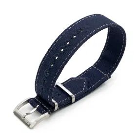 20mm The Flight Deck Canvas Strap, Dark Navy Blue, Brushed