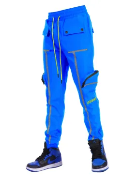 3D MULTI POCKET NYLON CARGO PANTS W. REFLECTIVE TAPE-P11205 (ROYAL)