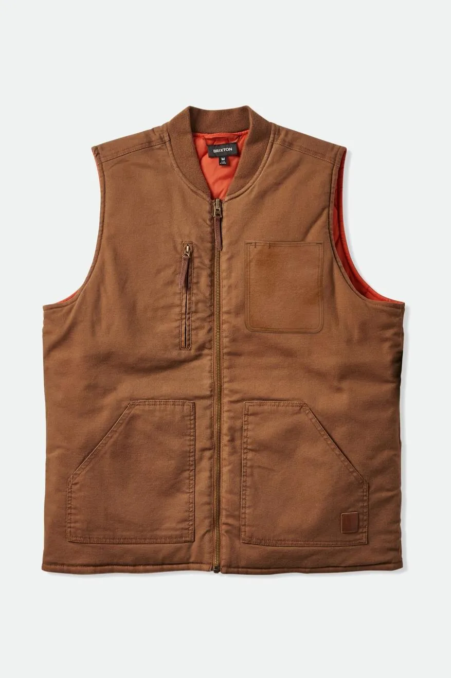 Abraham Builders Reversible Vest - Bison/Burnt Red