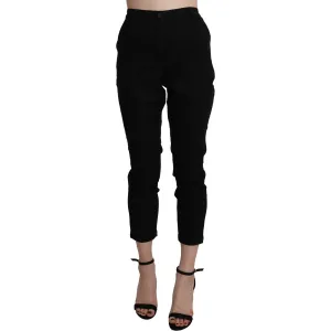 Acht Chic High Waist Cropped Black Jeans