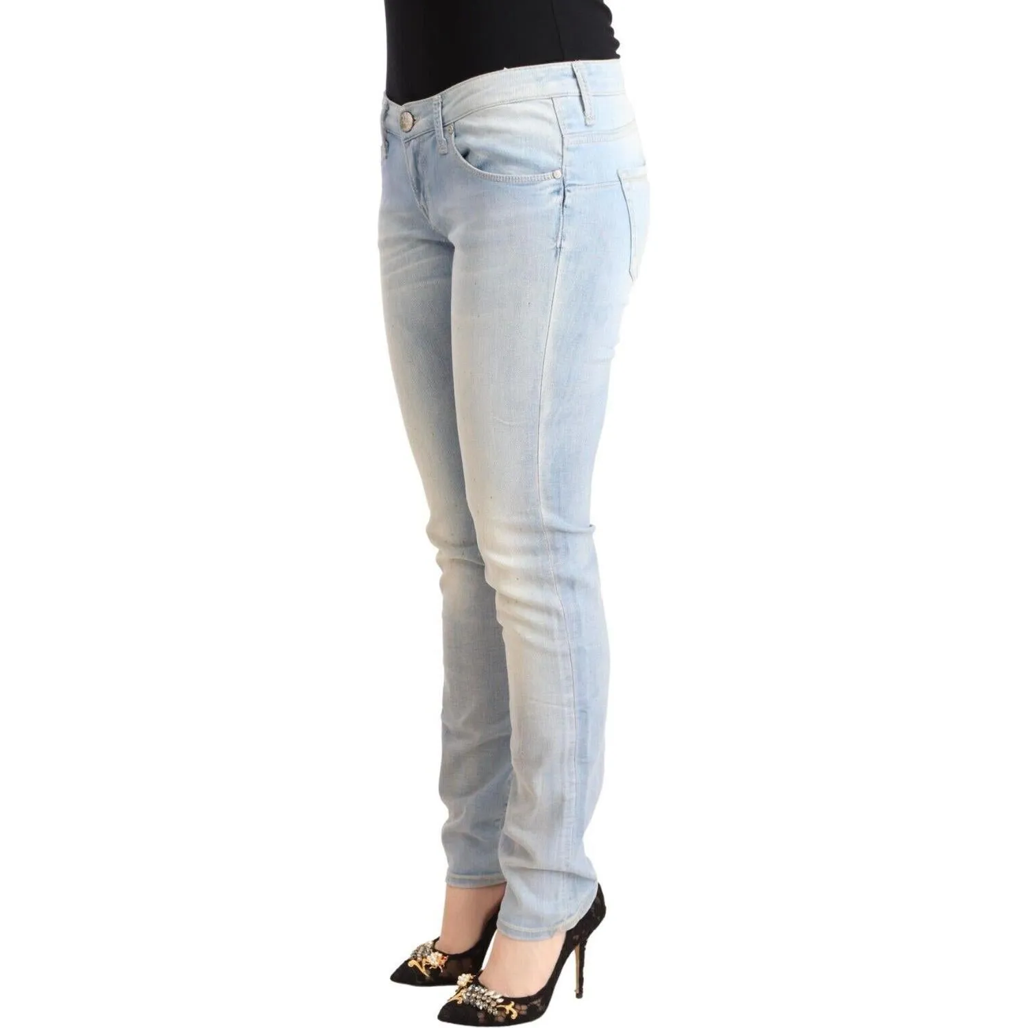 Acht Chic Low Waist Skinny Light Blue Denim