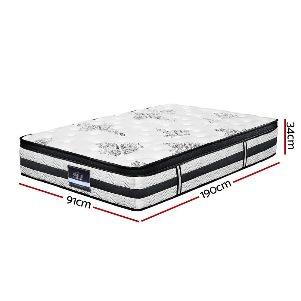 Algarve Euro Top Pocket Spring Mattress 34cm Thick - Single