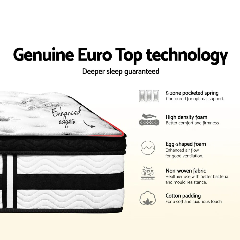 Algarve Euro Top Pocket Spring Mattress 34cm Thick - Single