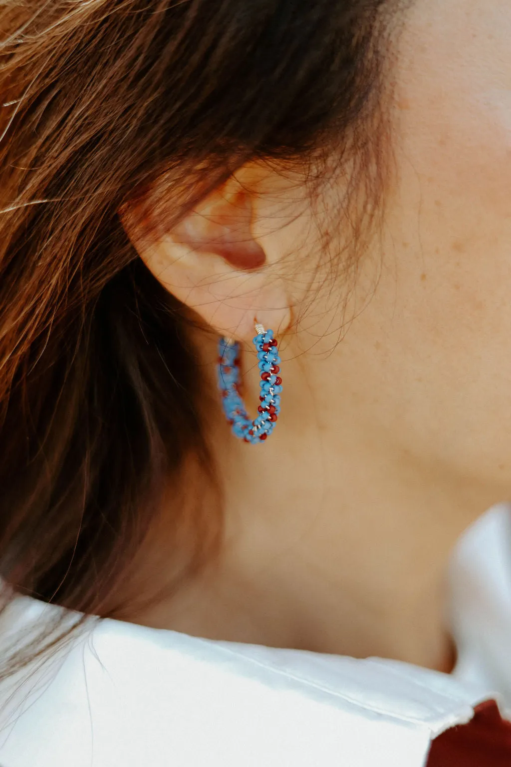 Amanecer Jacaranda Hoop Earrings