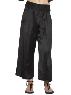 Ann Demeulemeester Belted Satin Culottes