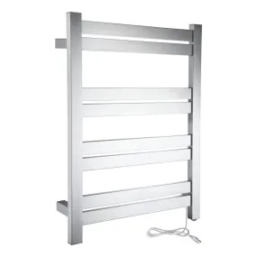 ANZZI Tahitian Series 8-Bar Stainless Steel Wall Mounted Towel Warmer in Brushed Nickel