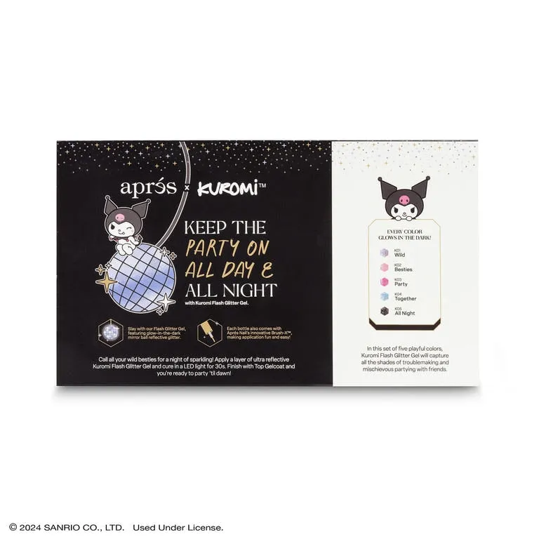 Apres x Kuromi Naughty & Nice Flash Glitter Gel Kit