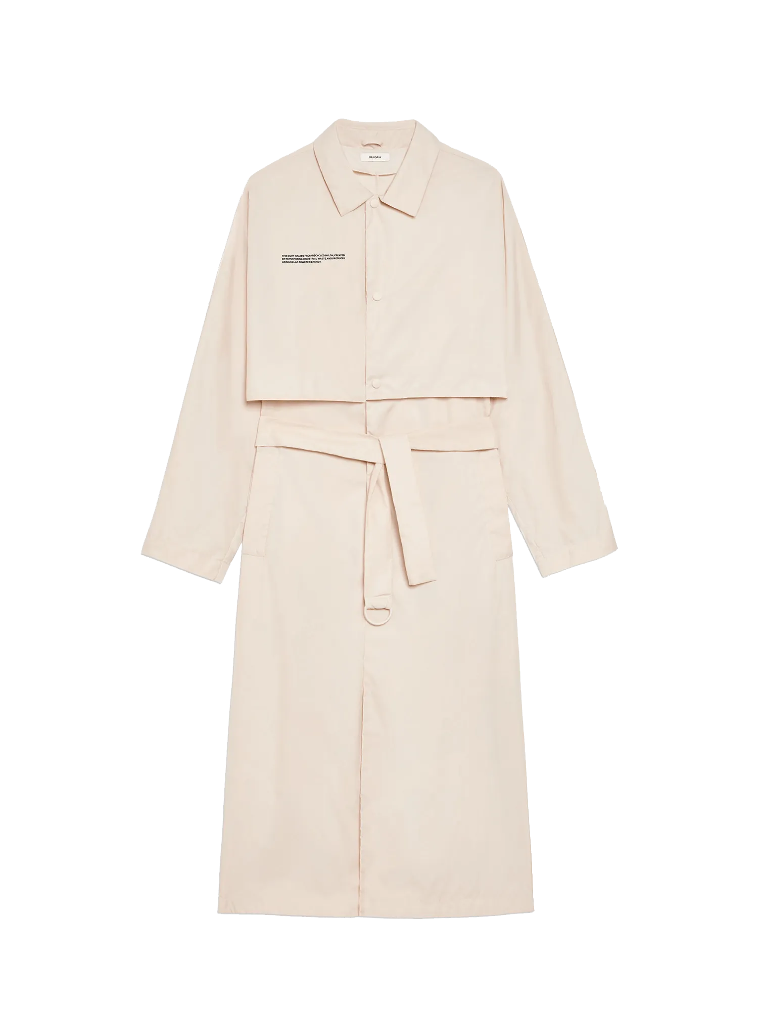 Archive Mens Recycled Nylon Trench Coat—sand