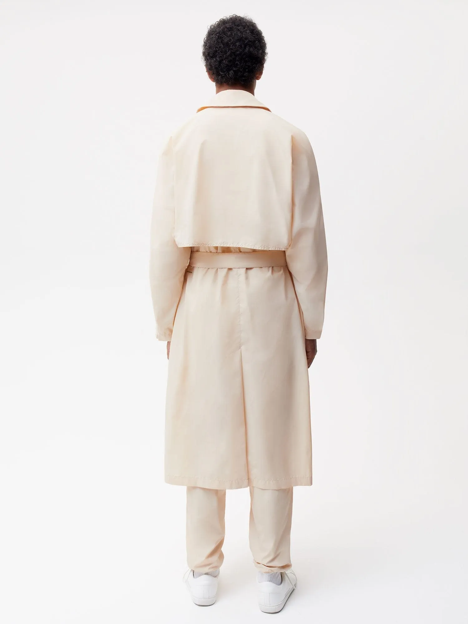 Archive Mens Recycled Nylon Trench Coat—sand