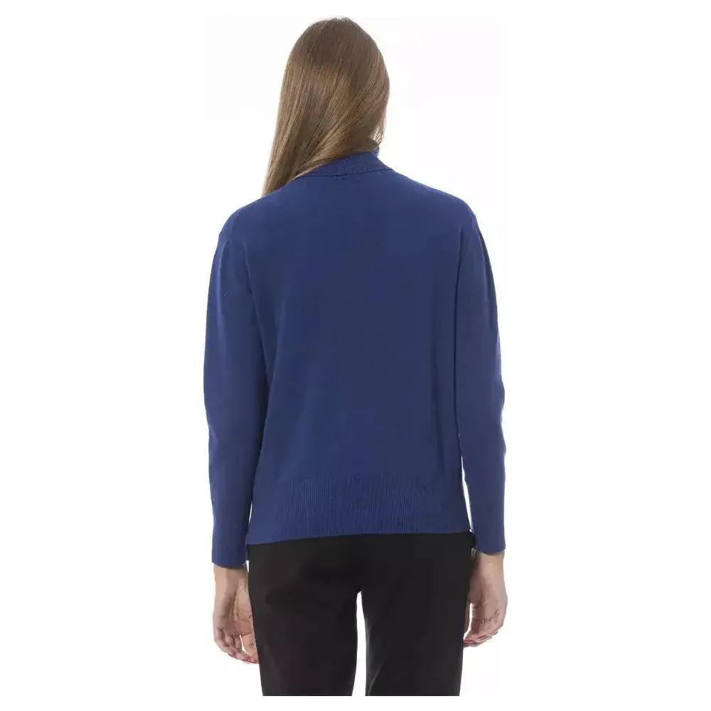 Baldinini Trend Blue Wool Women Sweater