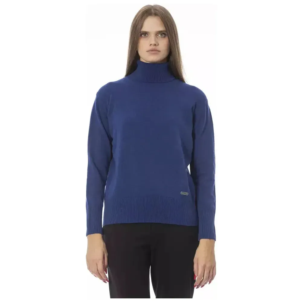 Baldinini Trend Blue Wool Women Sweater