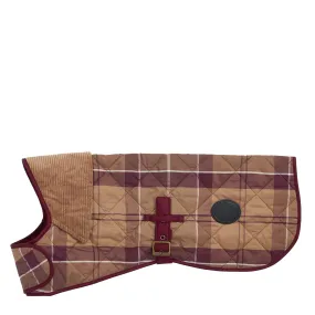 Barbour Tartan Dog Coat Muted Cabernet