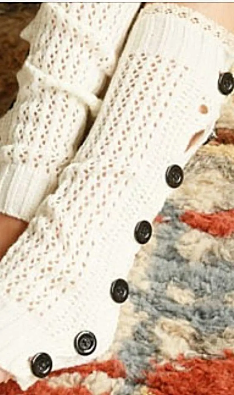 Beautiful Cozy Essential Button Down Leg Warmers