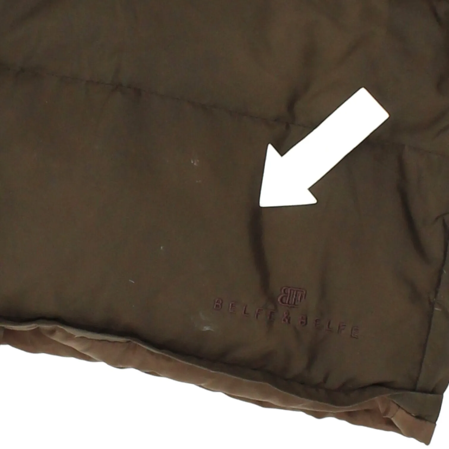 Belfe & Belfe Womens Brown Puffer Coat | Vintage High End Designer Winter Jacket