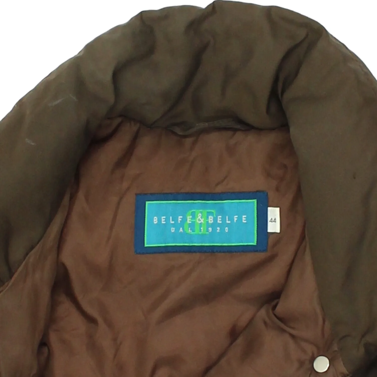 Belfe & Belfe Womens Brown Puffer Coat | Vintage High End Designer Winter Jacket