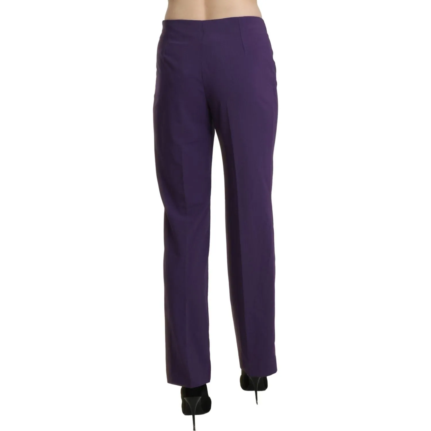 BENCIVENGA Elegant High Waist Violet Straight Pants