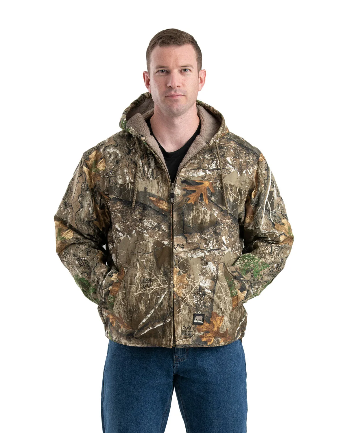 Berne Men's Heartland Washed Duck Hooded Work Coat HJ626