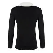 Black/Ivory Bardot Side Tie Sweater