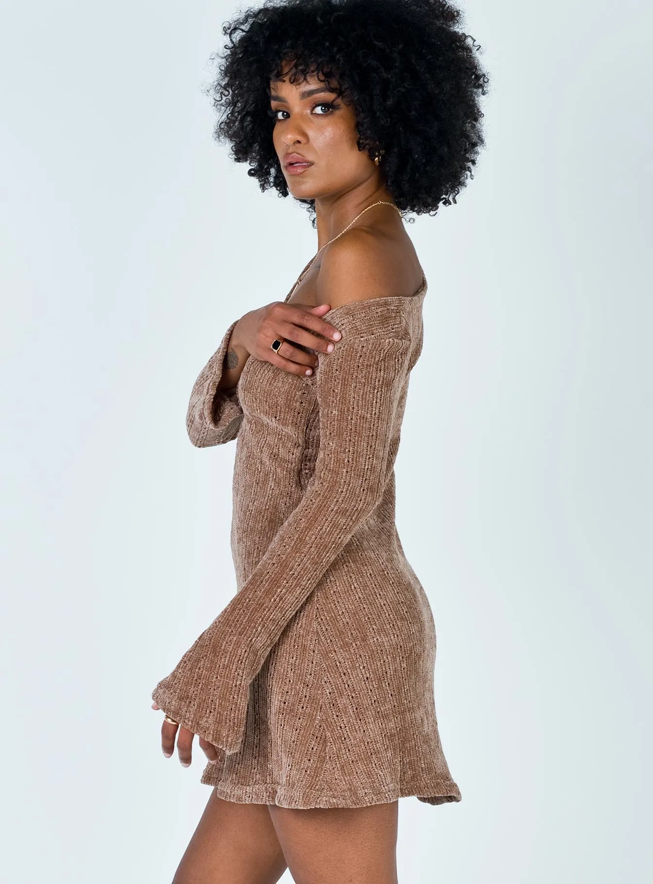 Boho Babe Mini Dress Mocha