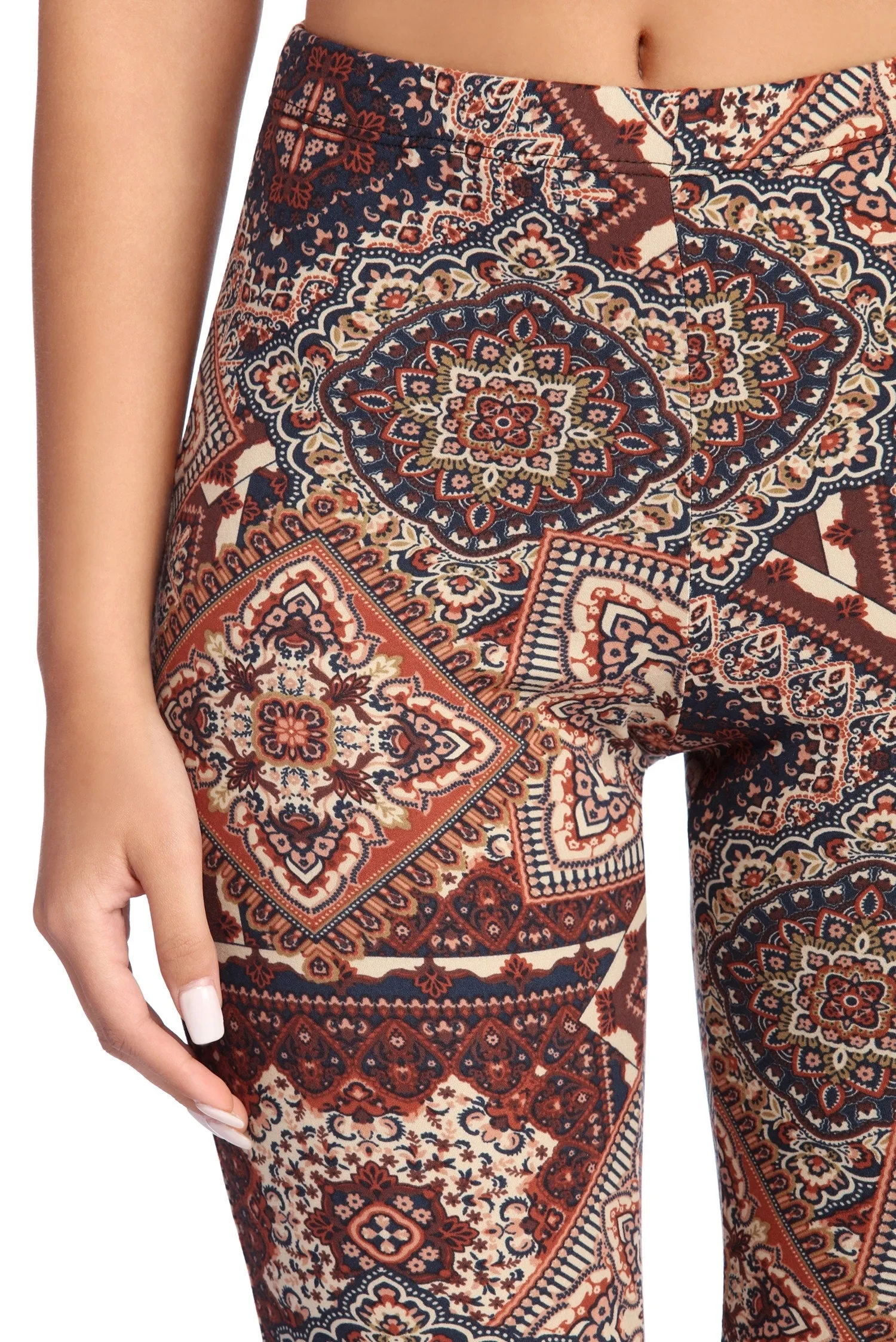 Boho Wanderer Paisley Flared Pants