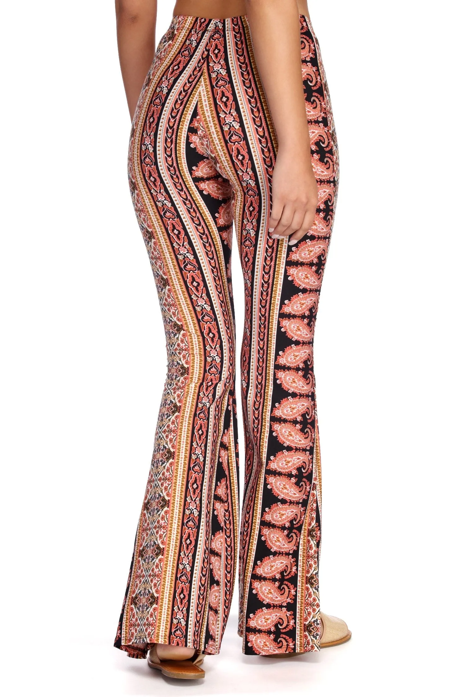 Boho Wanderer Paisley Flared Pants