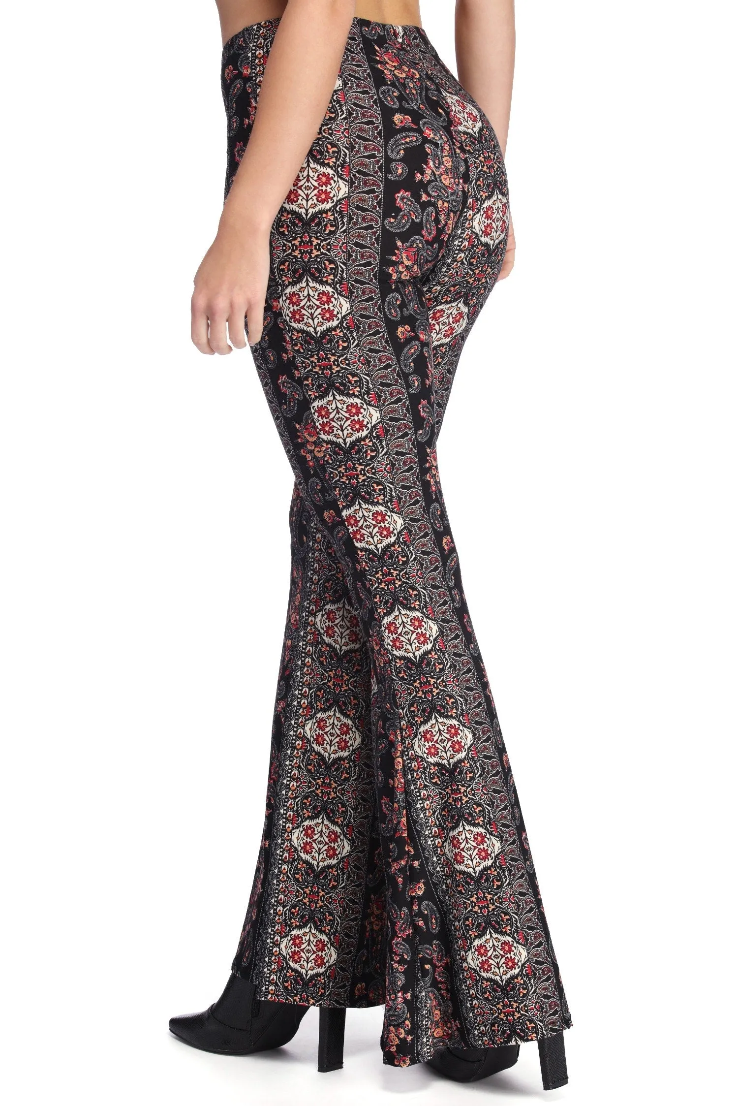 Boho Wanderer Paisley Flared Pants