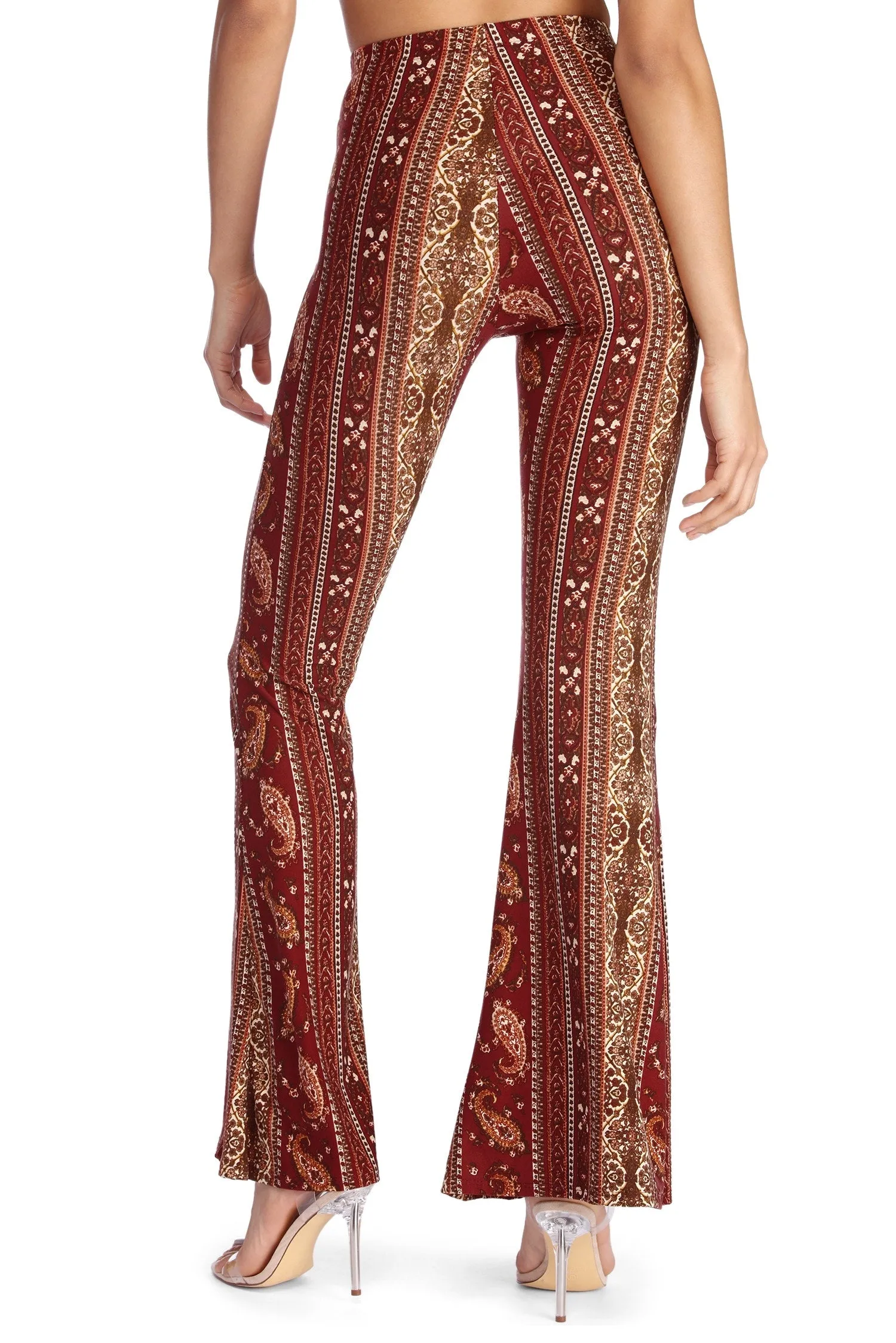 Boho Wanderer Paisley Flared Pants