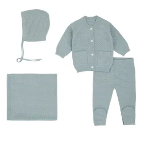 Bondoux Knit Cardigan 2 pcs W/Bonnet Boys