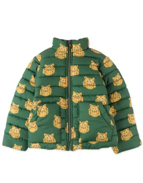 BOYS TIGER HEADS PRINT PUFFER JACKET