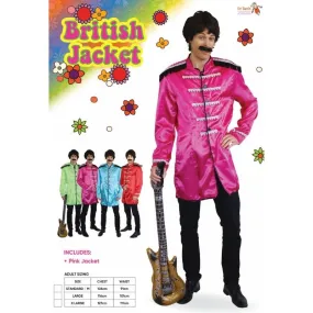 British Jacket  Pink Mens Costume