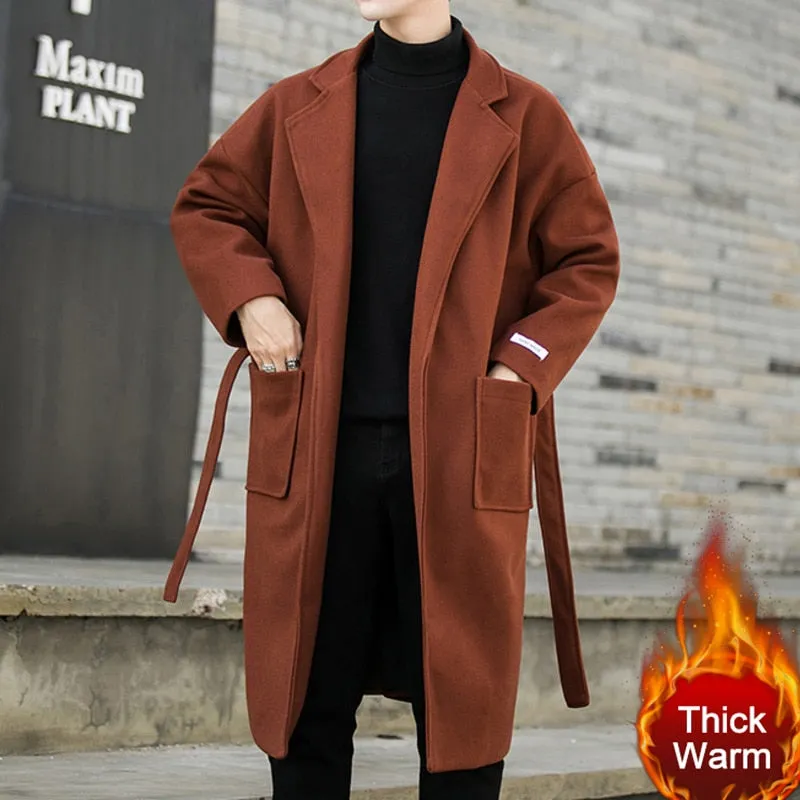 Bronze Wood Thick Trench Coat