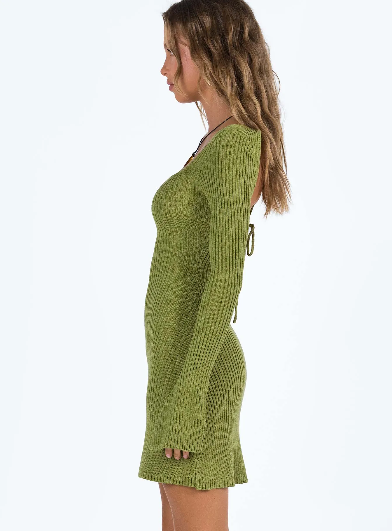 Brownhall Long Sleeve Mini Dress Green