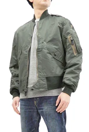 Buzz Rickson Jacket Men's L-2B Flight Jacket Plain Bomber Jacket L2B BR14870 Sage-Green