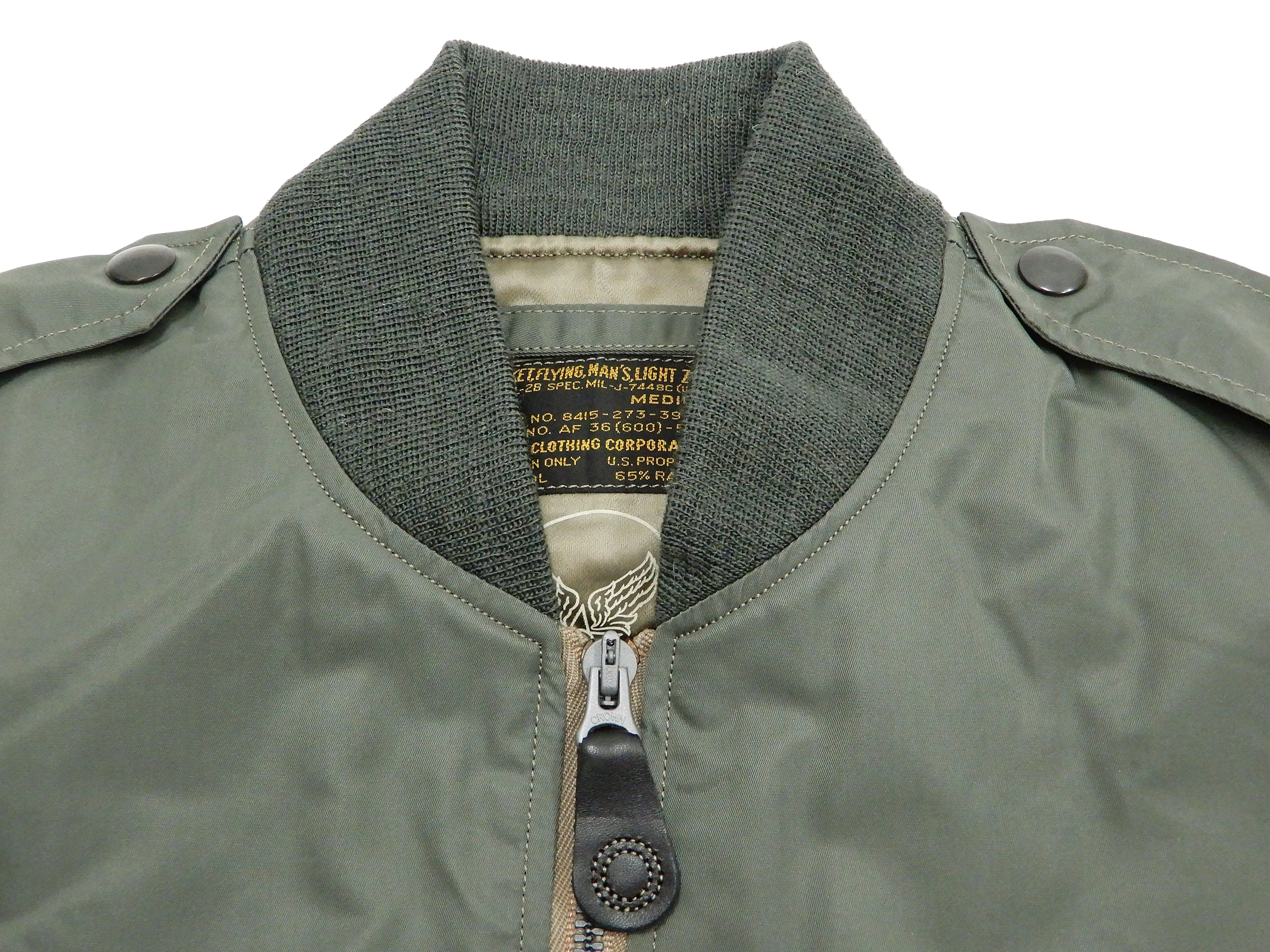 Buzz Rickson Jacket Men's L-2B Flight Jacket Plain Bomber Jacket L2B BR14870 Sage-Green