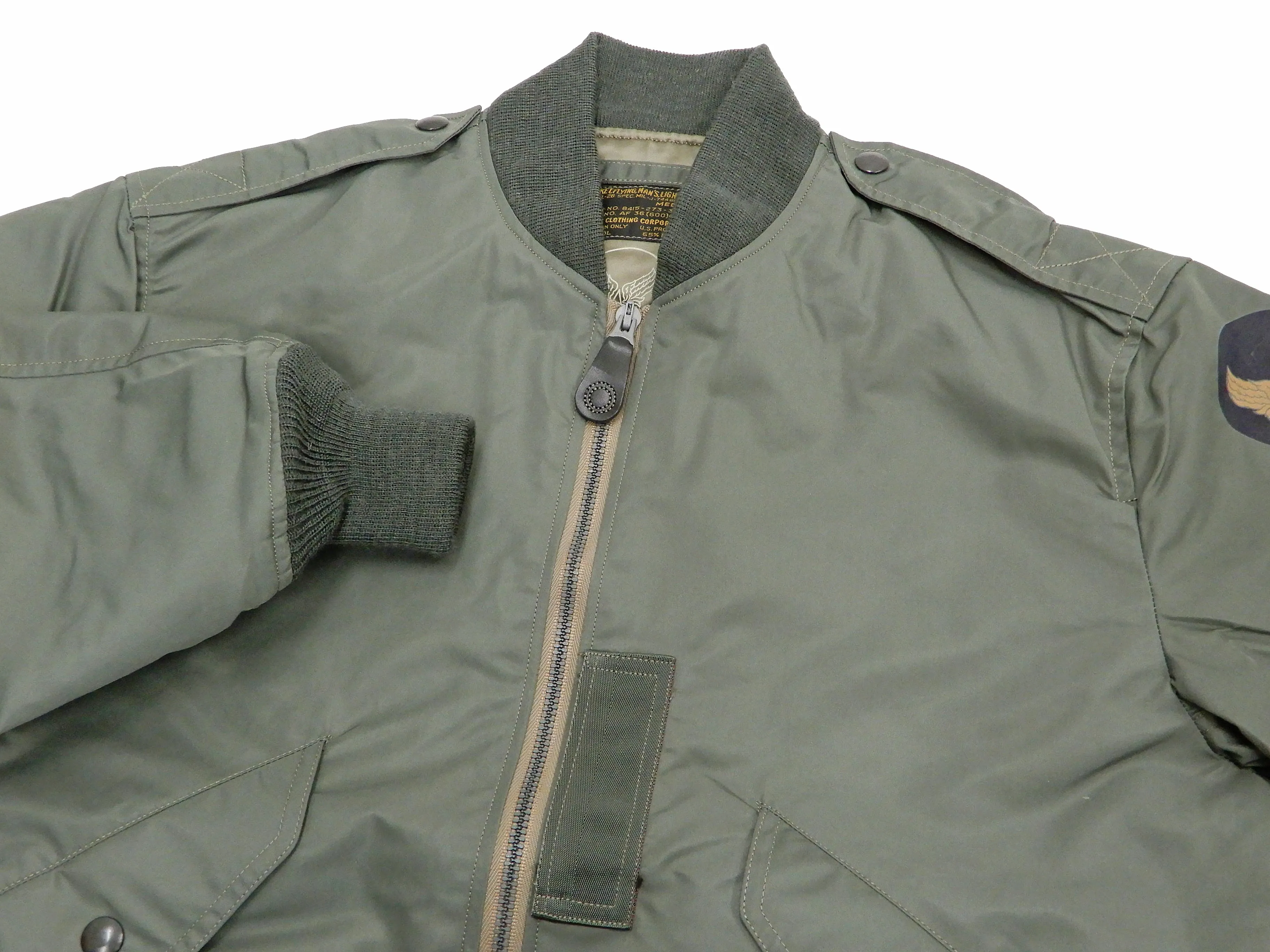 Buzz Rickson Jacket Men's L-2B Flight Jacket Plain Bomber Jacket L2B BR14870 Sage-Green