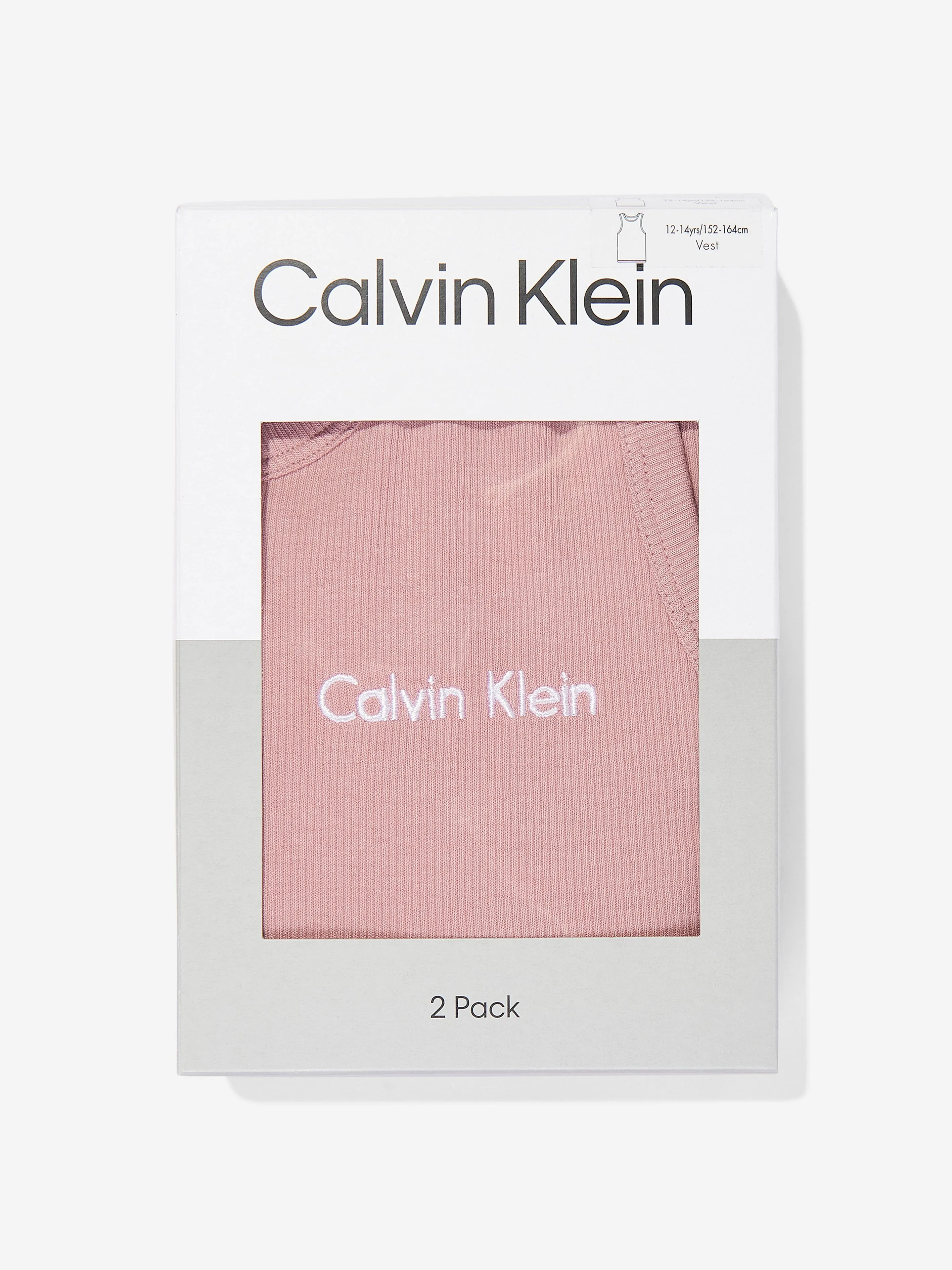 Calvin Klein Girls 2 Pack Vest Set in Pink