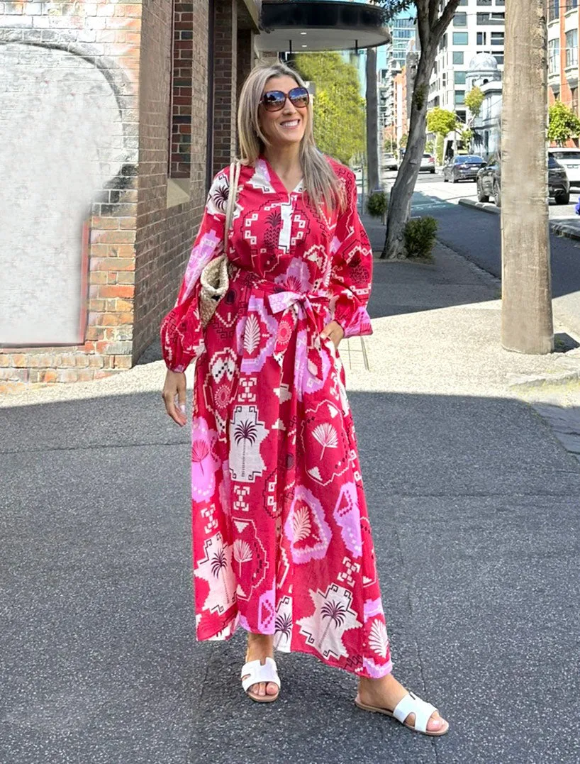 Capri Dress - Red Print