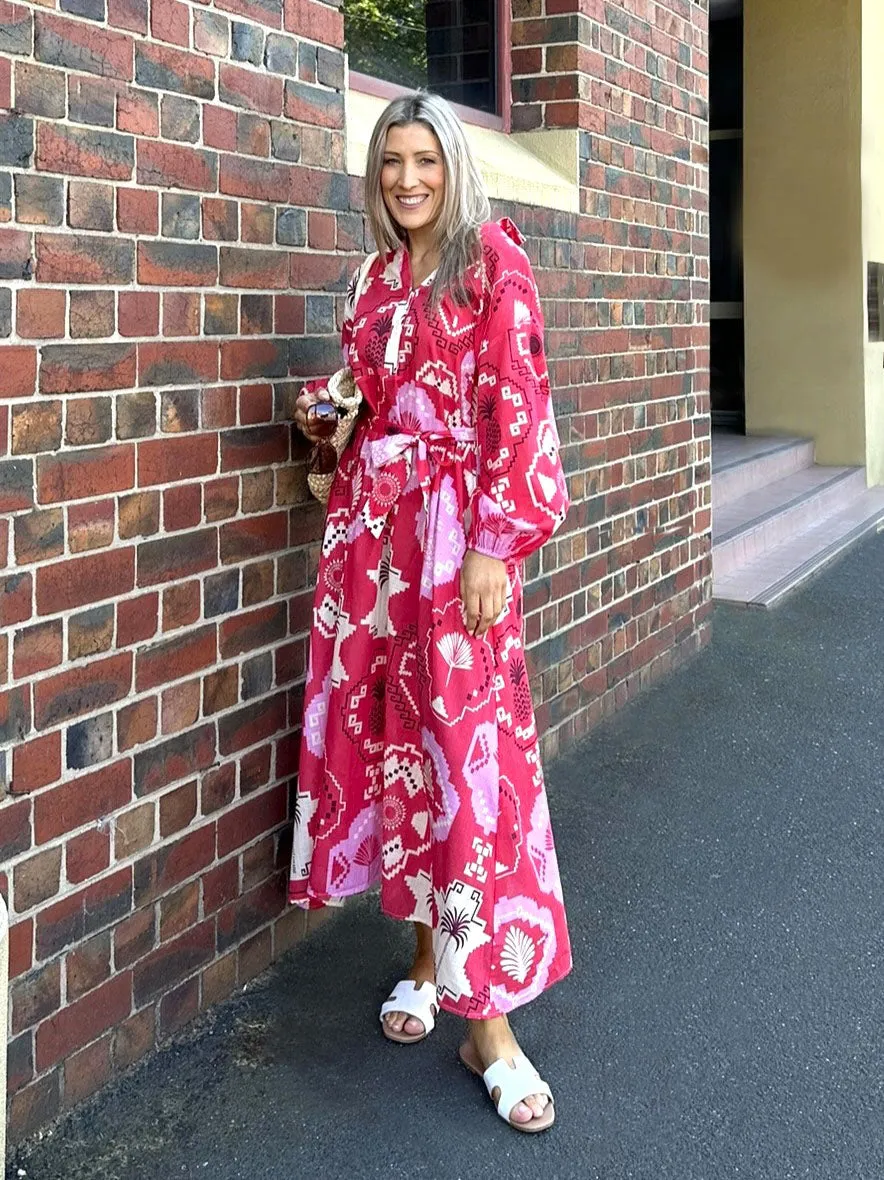 Capri Dress - Red Print