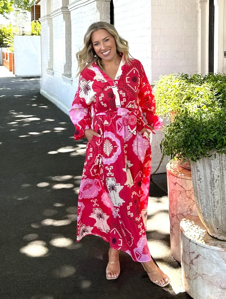 Capri Dress - Red Print