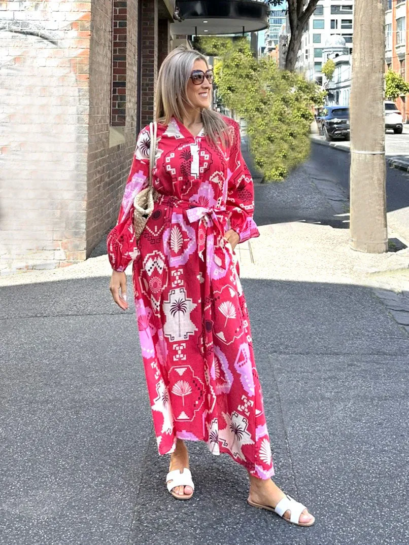 Capri Dress - Red Print