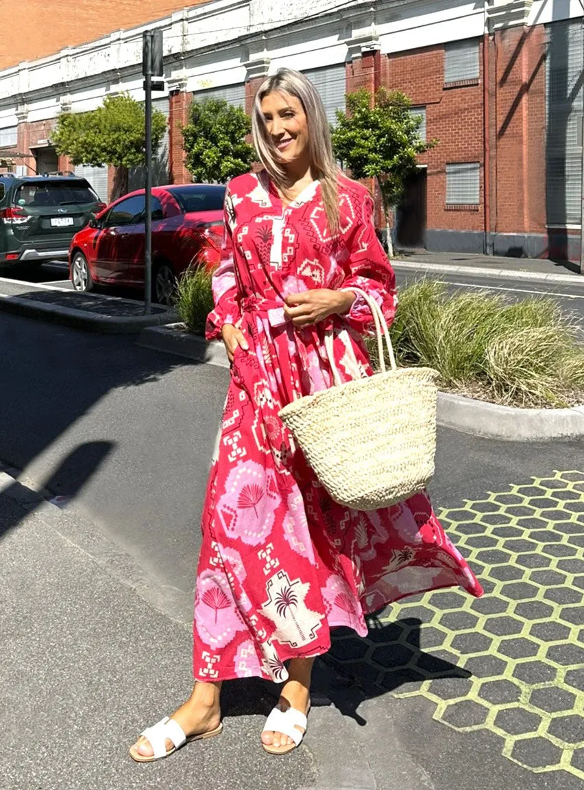 Capri Dress - Red Print