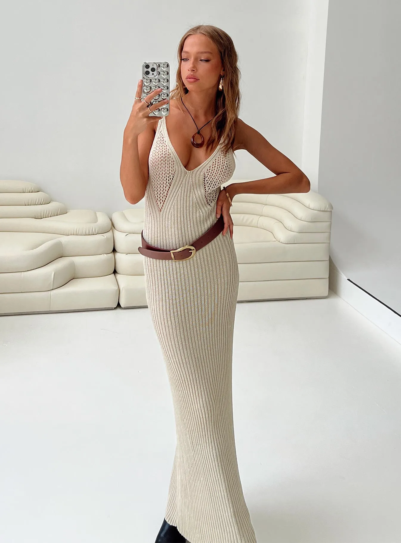 Carrera Maxi Dress Beige