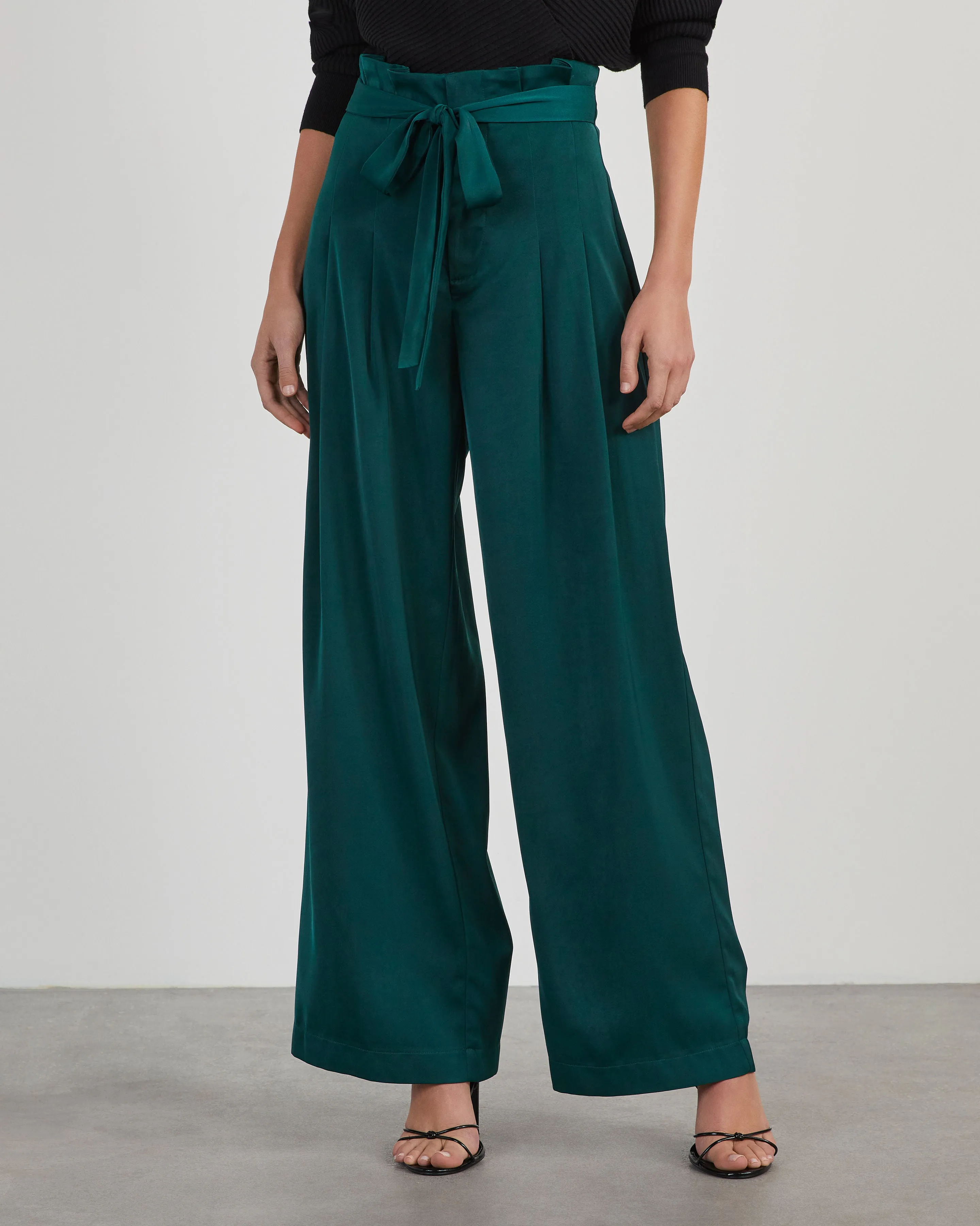 Cassandra High Waisted Front Tie Pants