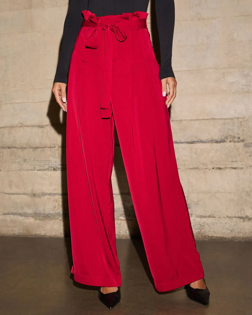 Cassandra High Waisted Front Tie Pants