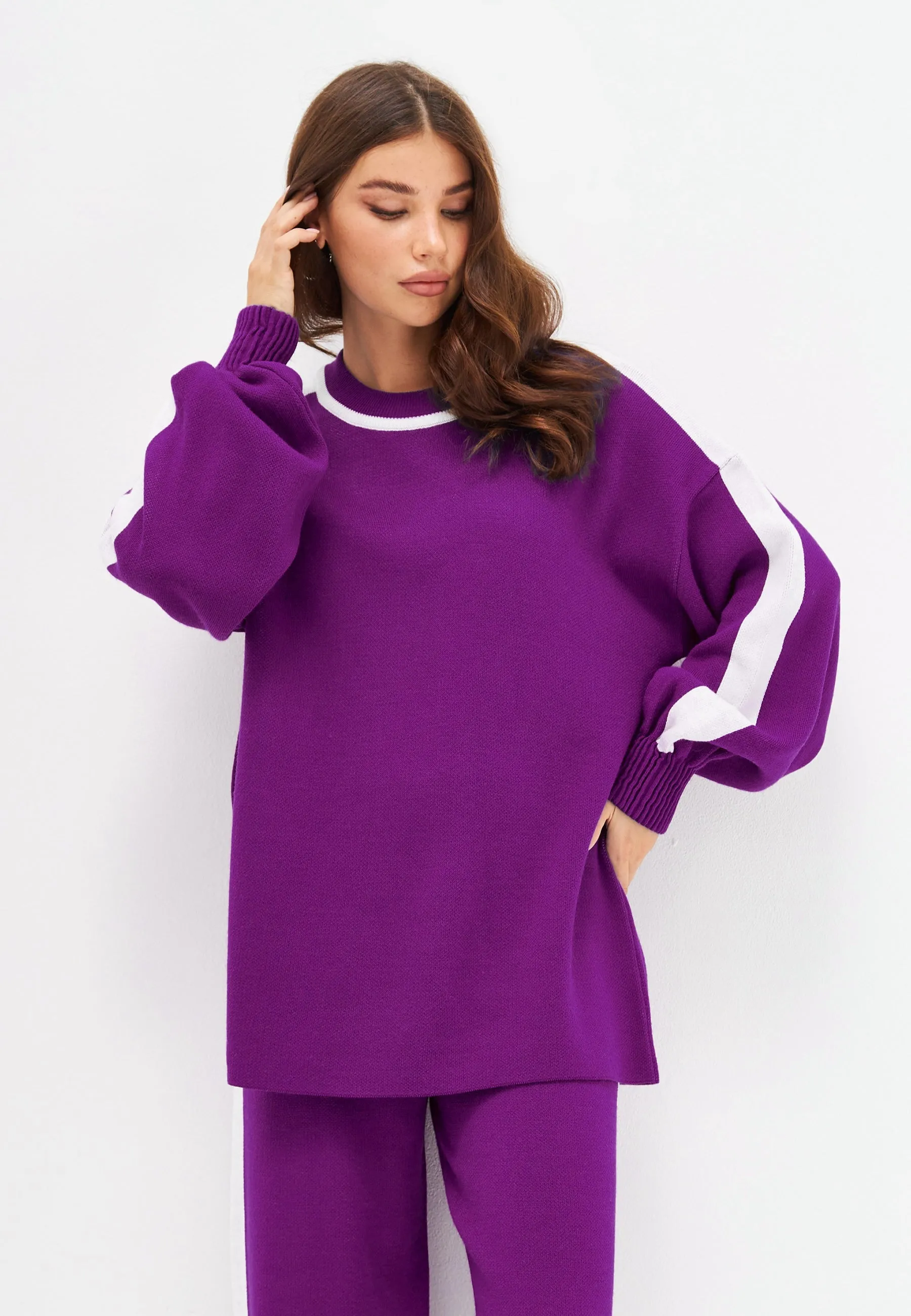 CG Knitted Jogger set - Purple