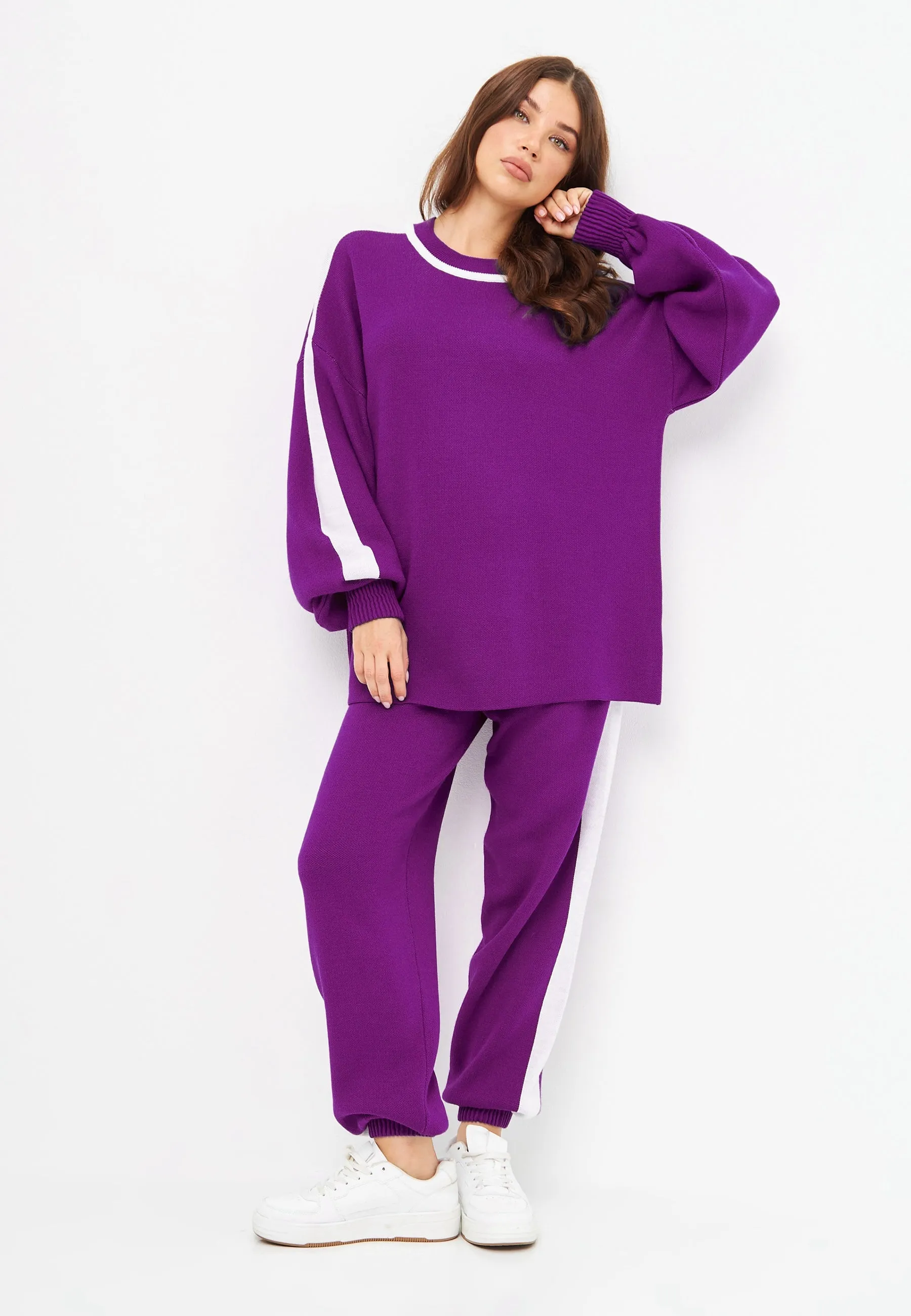 CG Knitted Jogger set - Purple