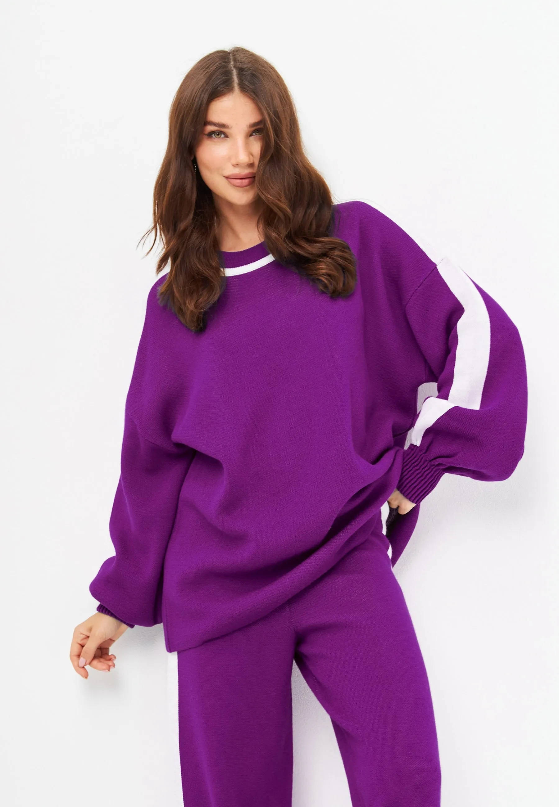 CG Knitted Jogger set - Purple