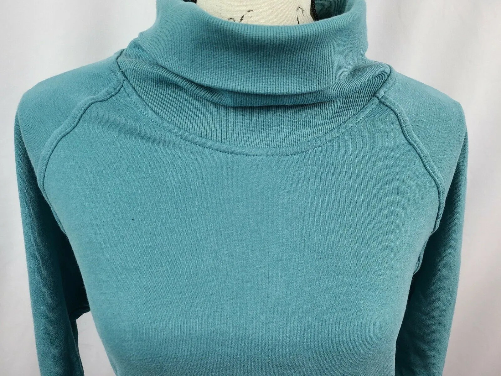 Champion C9 Women's Turquoise Long Sleeve French Terry Turtleneck Sweatshirt