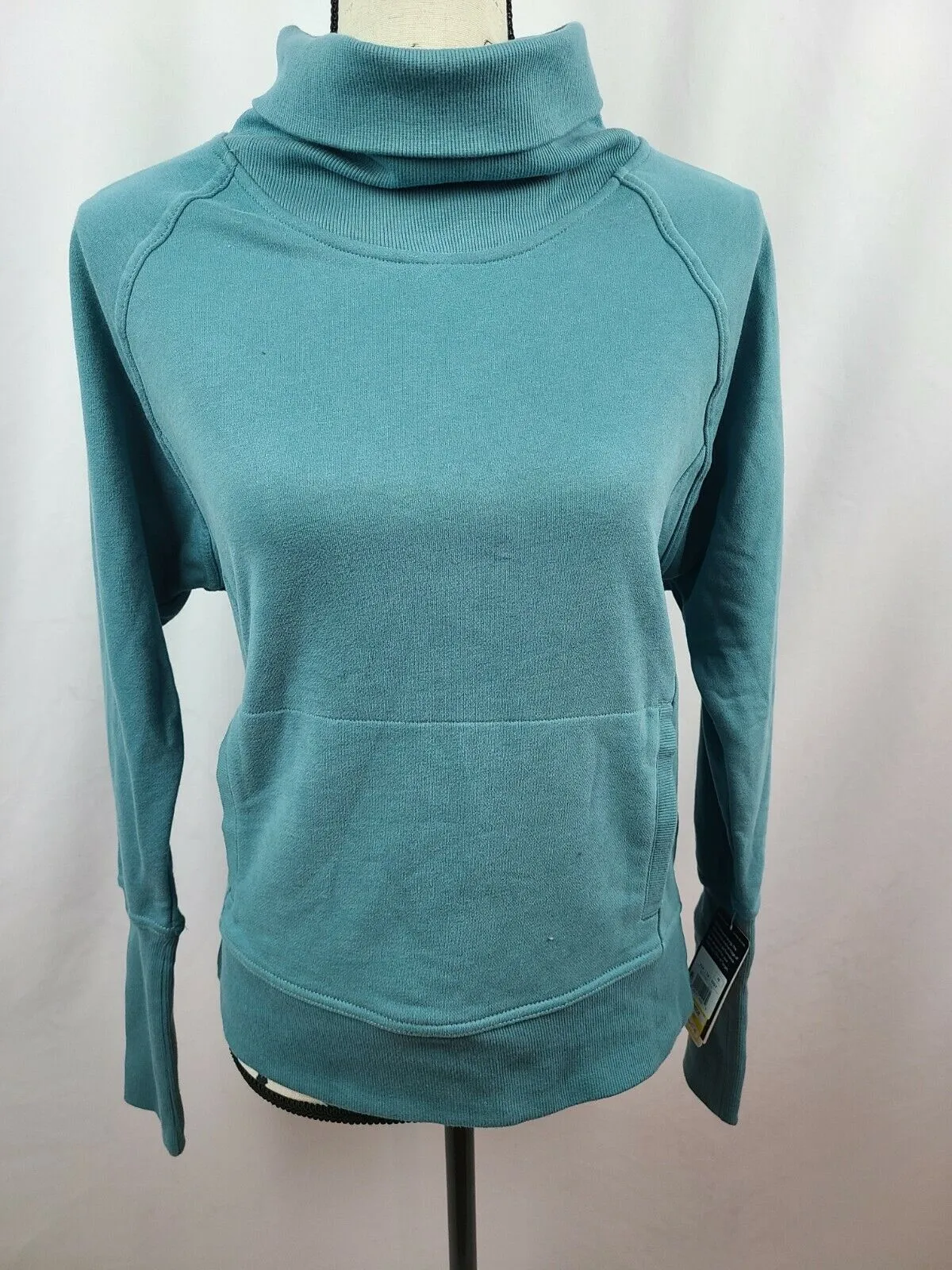 Champion C9 Women's Turquoise Long Sleeve French Terry Turtleneck Sweatshirt