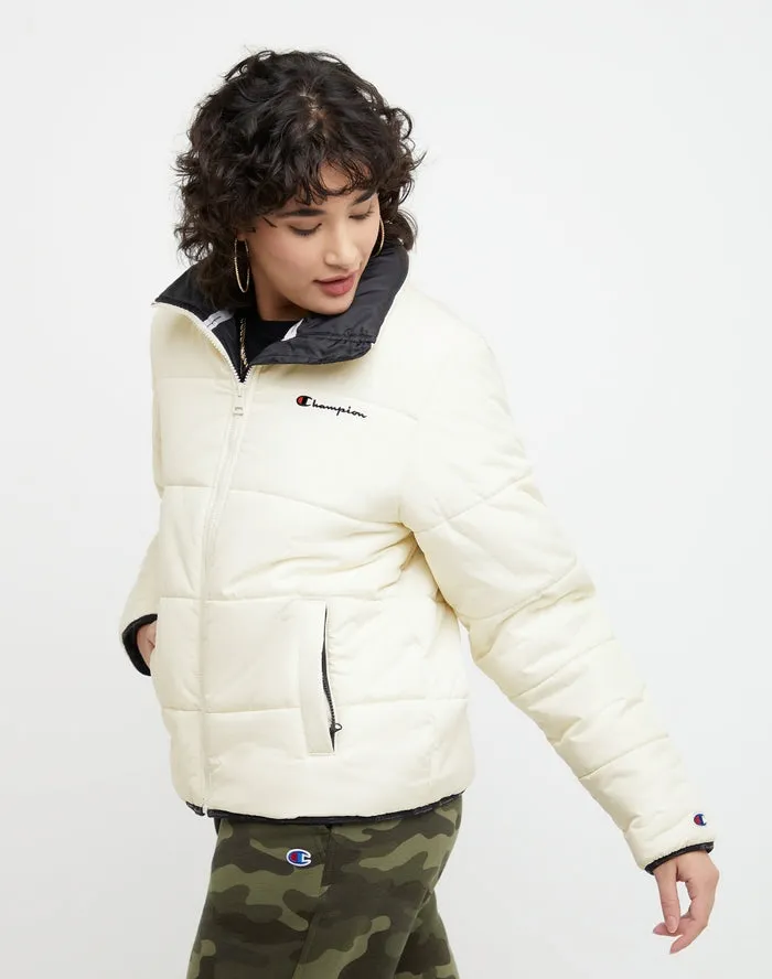 Champion Women's Puffer Jacket Natural J4669 586UHA NTC